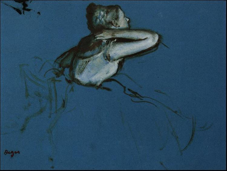 Edgar Degas Seated Dancer oil painting image